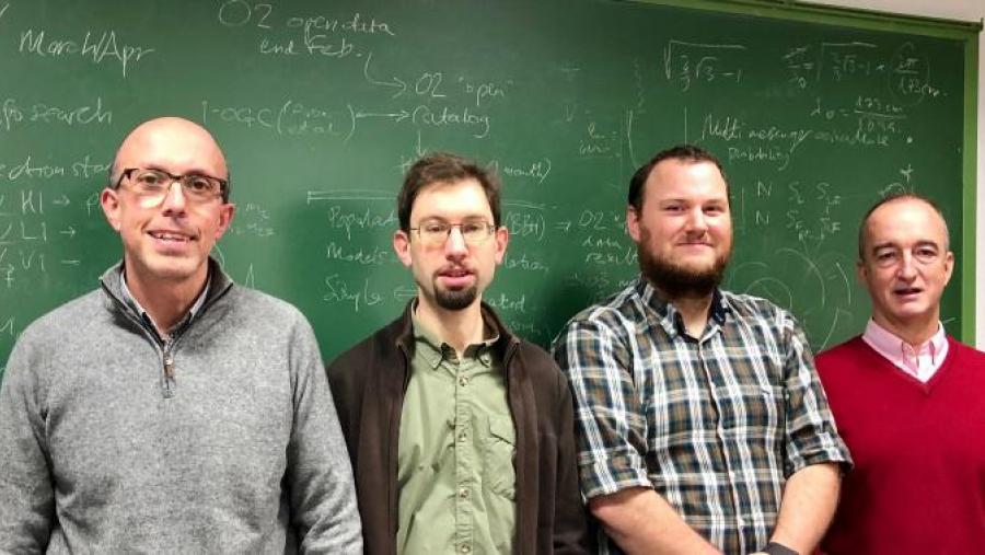 De esquerda a dereita, Jaime Álvarez, Thomas Dent, Gareth Davies e Enrique Zas