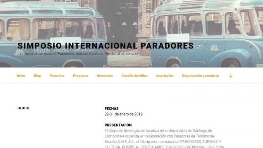 Captura da páxina web do encontro, www.simposioparadores.com