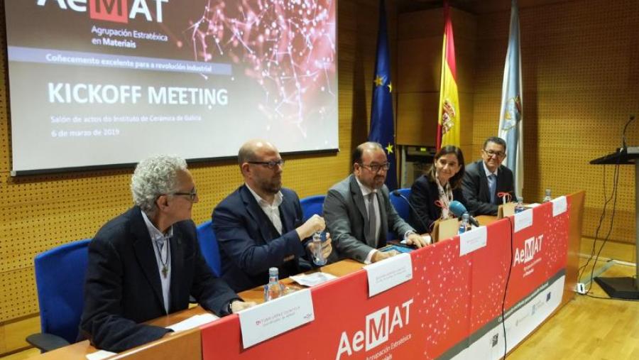 De esqueda a dereita, López Quintela, Martiño Noriega, Antonio López, Carmen Pomar e José Rivas. Foto: Servimav