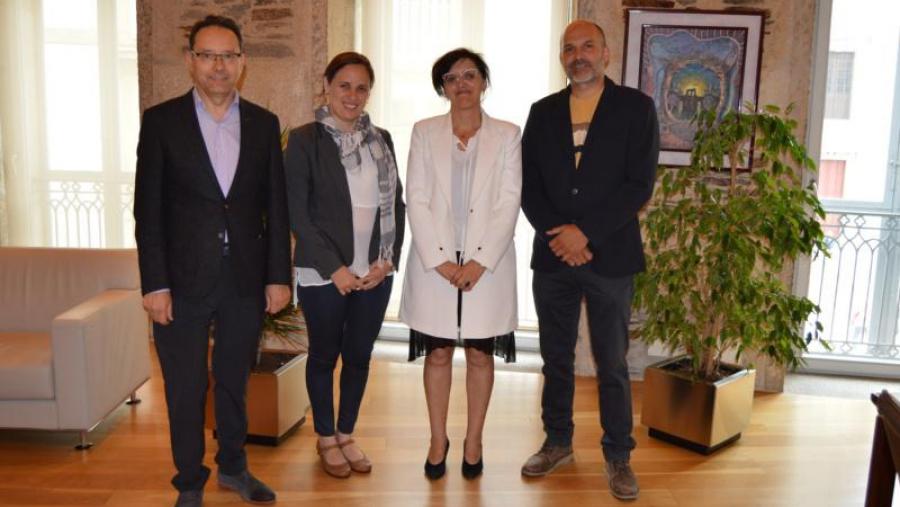 Varela, Fernández, Valcárcel e Rocha, na Vicerreitoría de Coordinación do campus de Lugo