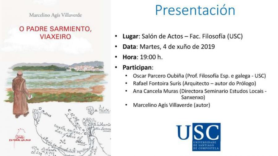 Marcelino Agís presenta en Filosofía o seu libro O Padre Sarmiento, viaxeiro